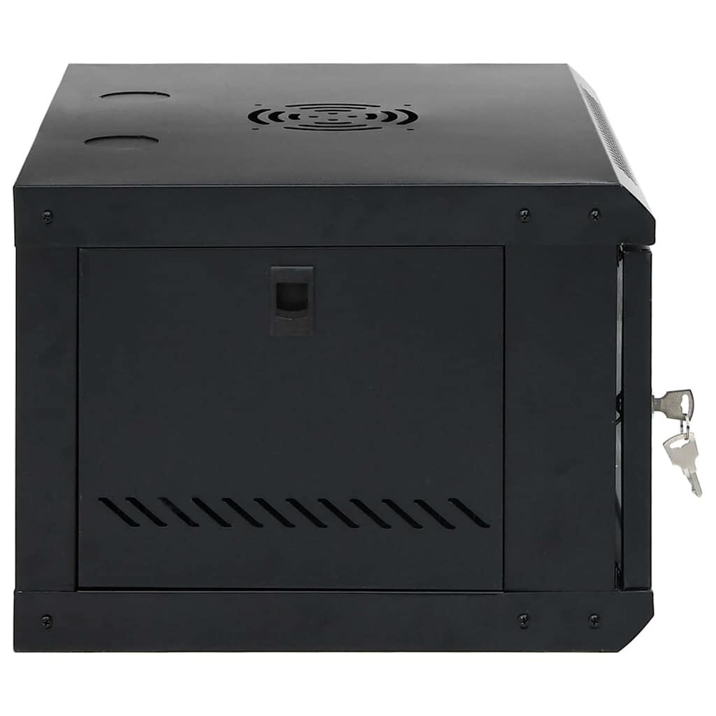 vidaXL Netwerk kabinet met opslag Zwart 53 x 45 x 30 cm Staal