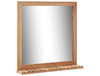 vidaXL Badkamerspiegel 60x12x62 massief walnotenhout