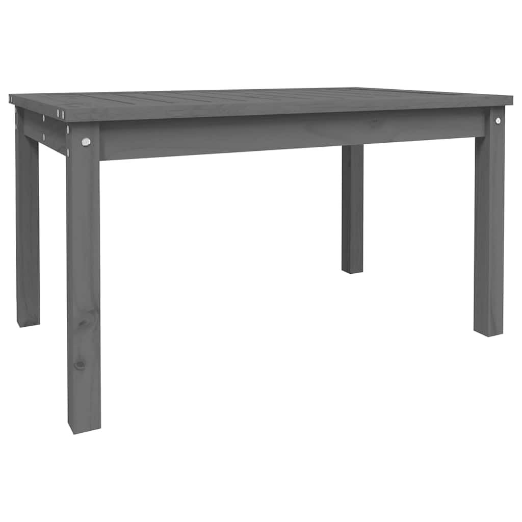 vidaXL Tuintafel 82,5x50,5x45 cm massief grenenhout grijs