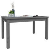 vidaXL Tuintafel 82,5x50,5x45 cm massief grenenhout grijs