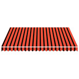 vidaXL Luifeldoek 300x250 cm canvas oranje en bruin