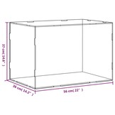 vidaXL Vitrine transparant 56x36x37 cm acryl