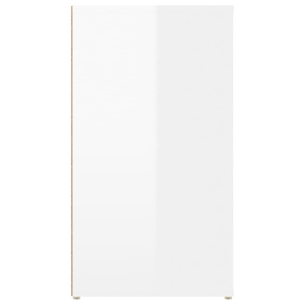 vidaXL Dressoir 100x33x59,5 cm bewerkt hout hoogglans wit