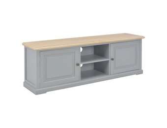 vidaXL Tv-meubel 120x30x40 cm hout grijs