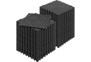 PVC Kliktegels Zwart Antislip 55 stuks 30x30x1.5cm - 46% Korting
