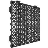 VEVOR In elkaar grijpende tegels 55 st. vloertegels drainage vloertegels, vloertegels 30 x 30 cm buiten vierkante vloertegels terras PVC vloertegels badkamer, toilet, zwart