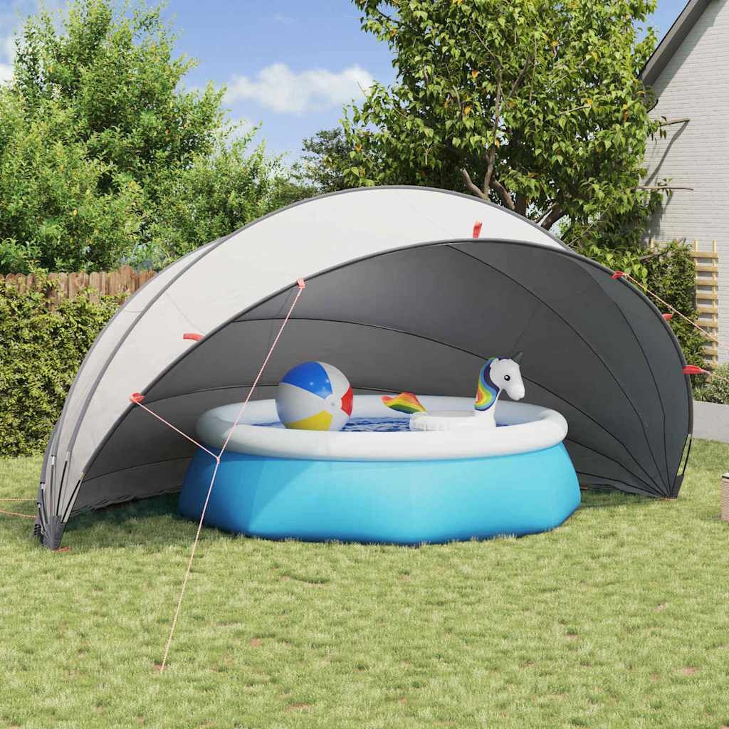 vidaXL Pooldome 592 x 590 x 275 cm 185T polyester met PU-coating