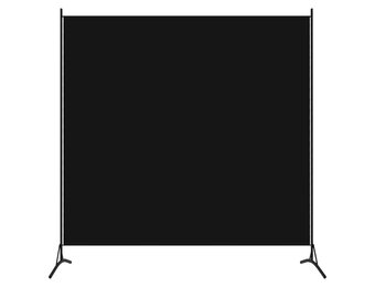 vidaXL Kamerscherm met 1 paneel 175x180 cm zwart