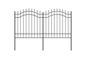 vidaXL Tuinhek WOERDEN Grijs Poedercoated Staal 240x165 cm - 61% Korting