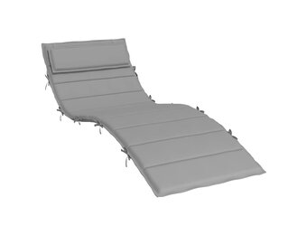 vidaXL Ligbedkussen 180x60x4 cm oxford stof grijs