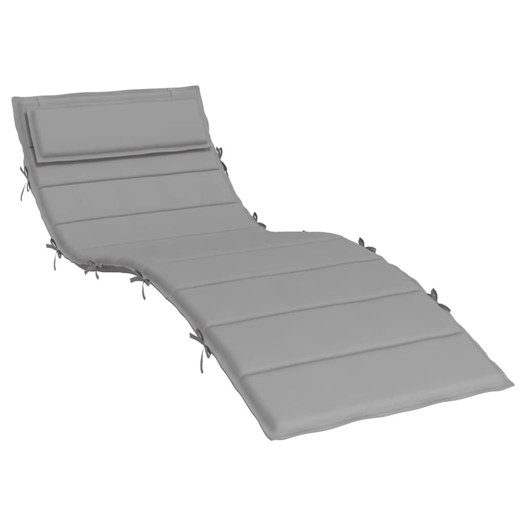 vidaXL Ligbedkussen 180x60x4 cm oxford stof grijs