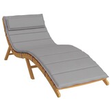 vidaXL Ligbedkussen 180x60x4 cm oxford stof grijs