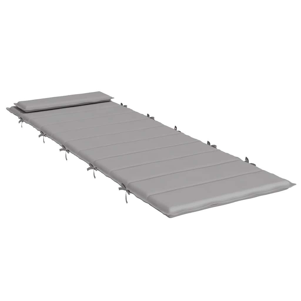 vidaXL Ligbedkussen 180x60x4 cm oxford stof grijs