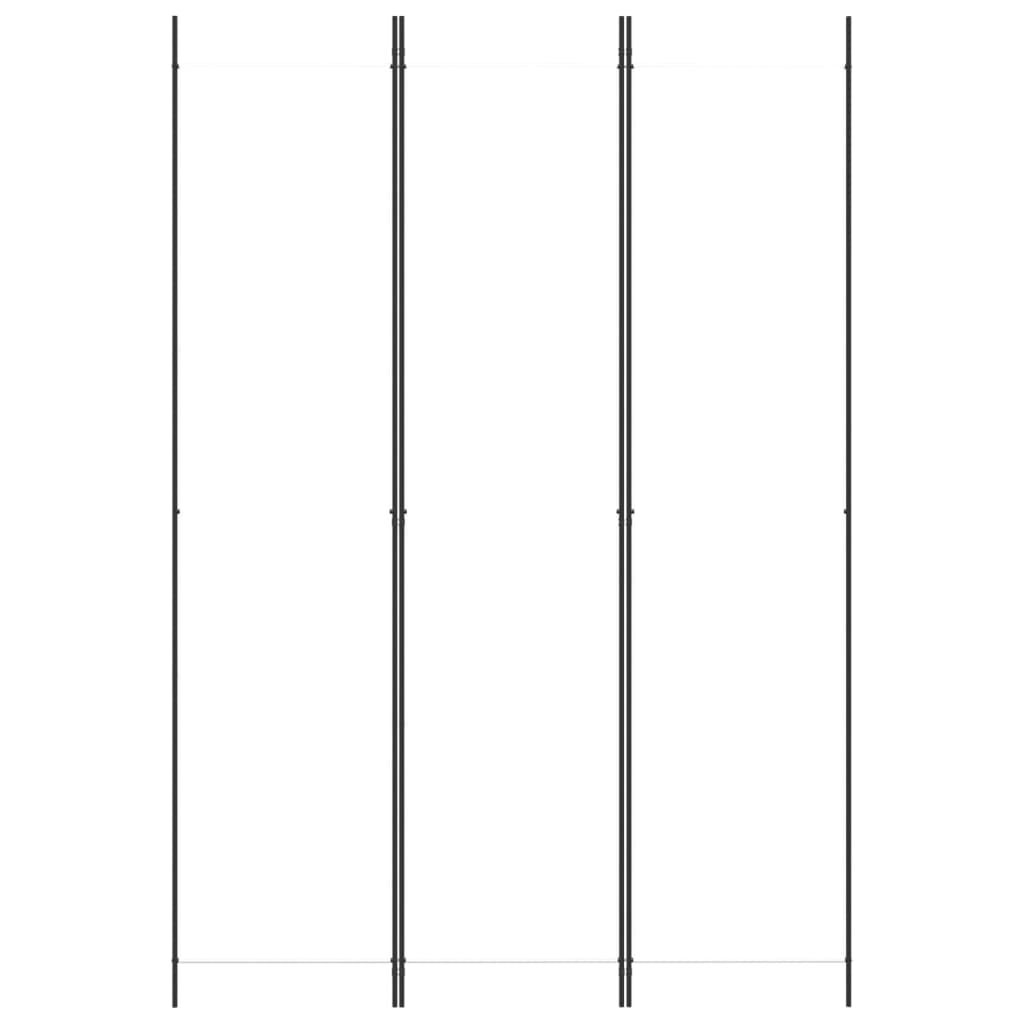 vidaXL Kamerscherm met 3 panelen 150x220 cm stof wit