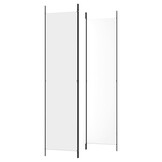 vidaXL Kamerscherm met 3 panelen 150x220 cm stof wit
