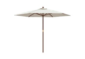 Parasol 299x240 cm Zandkleurig met Houten Paal - 34% Korting