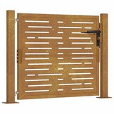 vidaXL Poort vierkant 105x80 cm cortenstaal