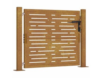 vidaXL Poort vierkant 105x80 cm cortenstaal