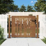 vidaXL Poort vierkant 105x80 cm cortenstaal