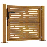 vidaXL Poort vierkant 105x80 cm cortenstaal