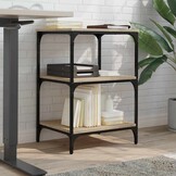 vidaXL Printerkastje 3-laags 50x41x75 cm bewerkt hout sonoma eiken