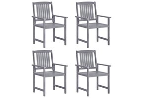 VidaXL Tuinstoelen 4 stuks Massief Acaciahout Grijs 67% Korting