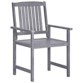 vidaXL Tuinstoelen 4 st massief acaciahout grijs