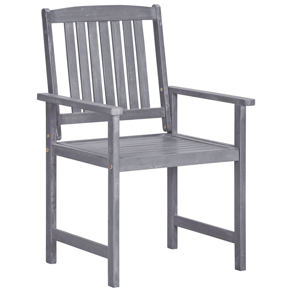 vidaXL Tuinstoelen 4 st massief acaciahout grijs