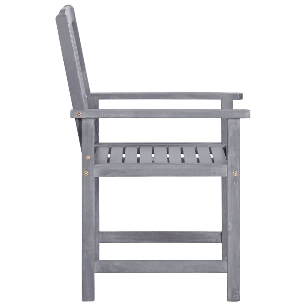 vidaXL Tuinstoelen 4 st massief acaciahout grijs
