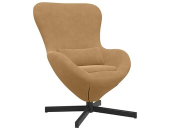 vidaXL Eivormige stoel Bruin 63 x 73 x 90 cm Fluweel