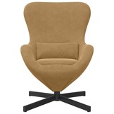 vidaXL Eivormige stoel Bruin 63 x 73 x 90 cm Fluweel