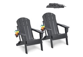 Adirondack Stoelen Set van 2 - Klapbaar Grijs - 55% Korting