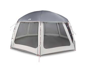vidaXL Zwembadtent Grijs 612x612 cm - 35% Korting
