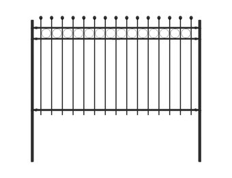 vidaXL Ringhek TILBURG 200 x 166 cm Gepoedercoat staal Zwart
