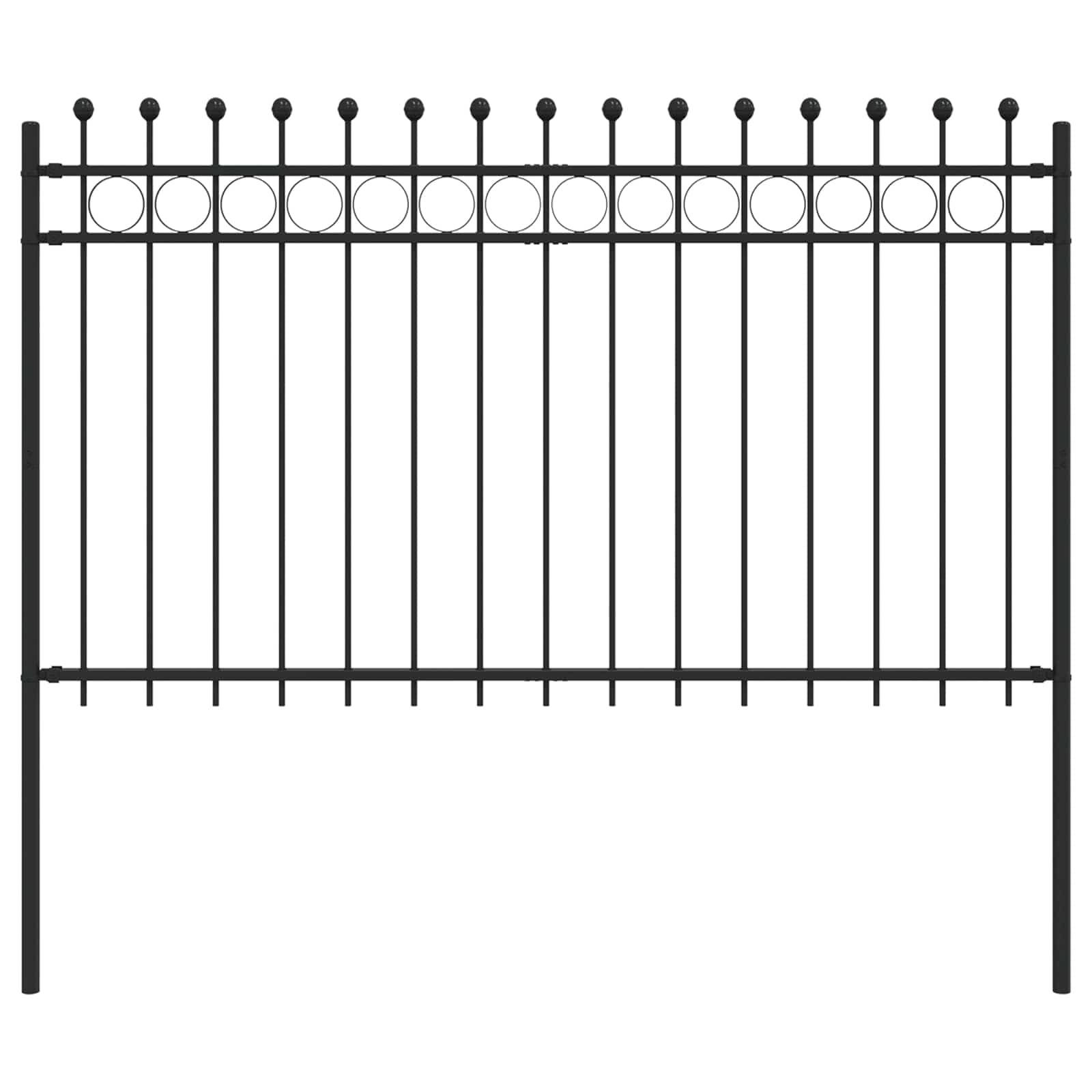 vidaXL Ringhek TILBURG 200 x 166 cm Gepoedercoat staal Zwart