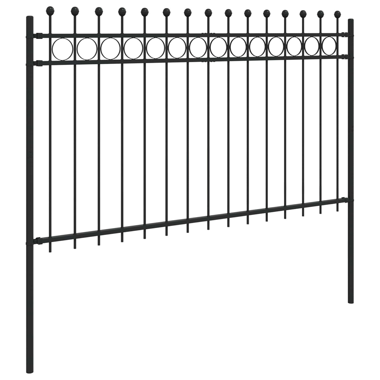 vidaXL Ringhek TILBURG 200 x 166 cm Gepoedercoat staal Zwart