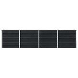 vidaXL Plantenbak verhoogd 320x40x77 cm gegalvaniseerd staal antraciet