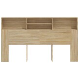 vidaXL Hoofdbordkast 180x19x103,5 cm sonoma eikenkleurig