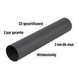 Kachelpijp - rookkanaal - staal - Ø 120 mm - 50 cm - zwart