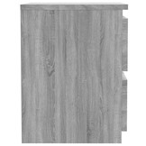 vidaXL Nachtkastje Grijs Sonoma 30x30x40 cm Engineered Wood