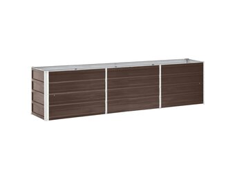 vidaXL Plantenbak verhoogd 240x40x45 cm gegalvaniseerd staal bruin