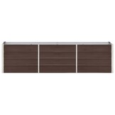vidaXL Plantenbak verhoogd 240x40x45 cm gegalvaniseerd staal bruin
