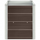 vidaXL Plantenbak verhoogd 240x40x45 cm gegalvaniseerd staal bruin