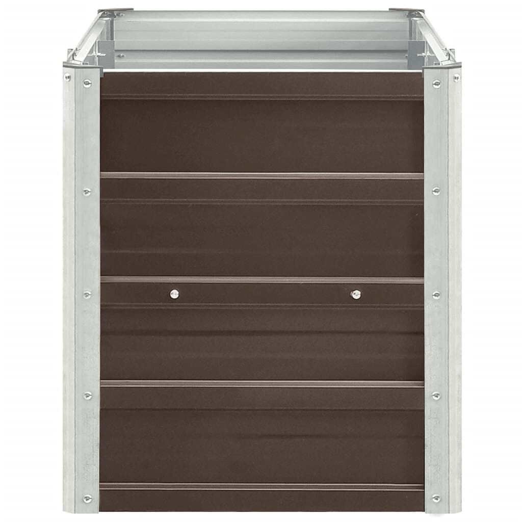vidaXL Plantenbak verhoogd 240x40x45 cm gegalvaniseerd staal bruin