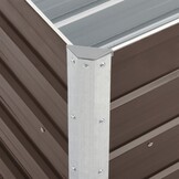 vidaXL Plantenbak verhoogd 240x40x45 cm gegalvaniseerd staal bruin