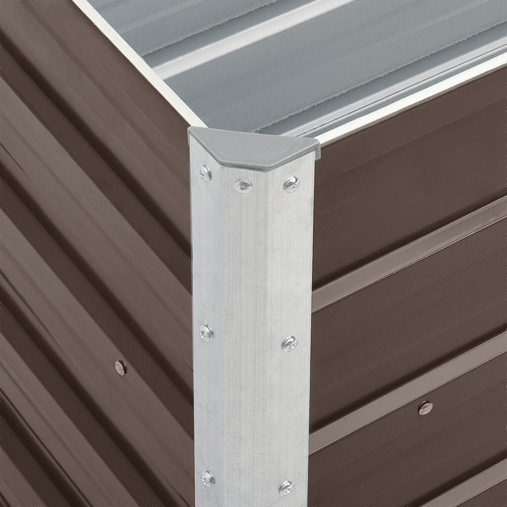 vidaXL Plantenbak verhoogd 240x40x45 cm gegalvaniseerd staal bruin