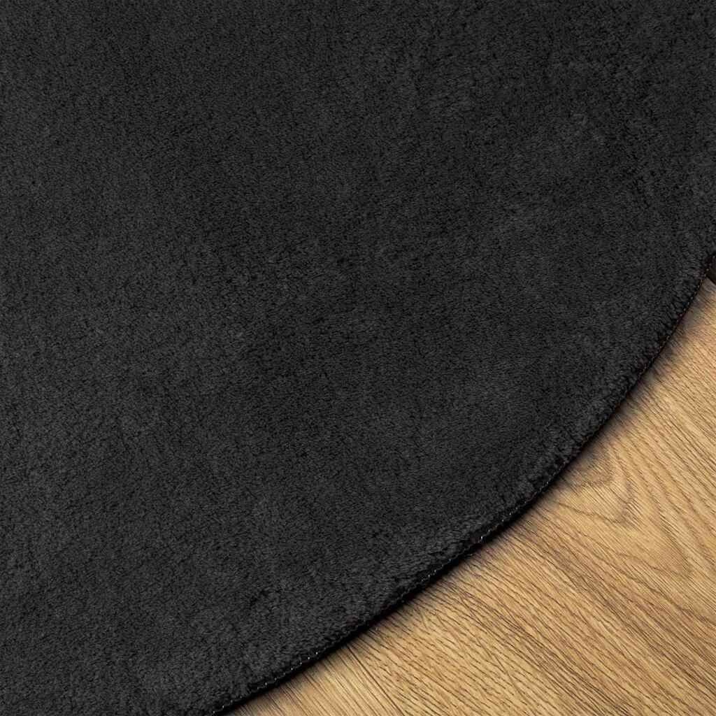 vidaXL Tapijt HUARTE Zwart 100 x 200 cm Polyester