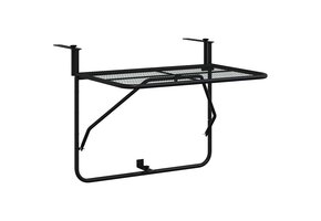 vidaXL Balkontafel Staal Zwart 60x40 cm - 40% Korting