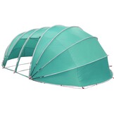 vidaXL Zwembad Tent Koepel 640 x 432 x 205 cm Zeegroen