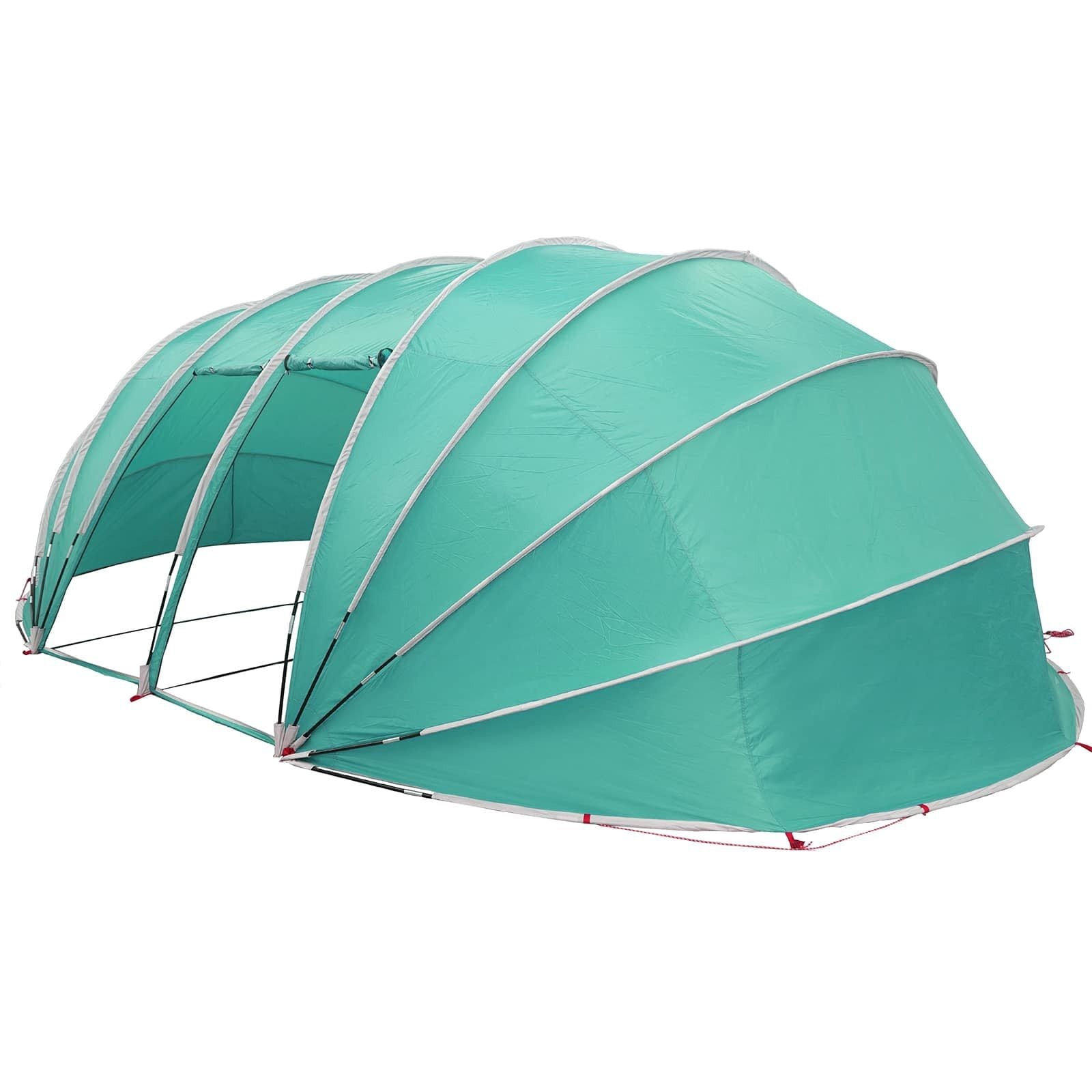 vidaXL Zwembad Tent Koepel 640 x 432 x 205 cm Zeegroen